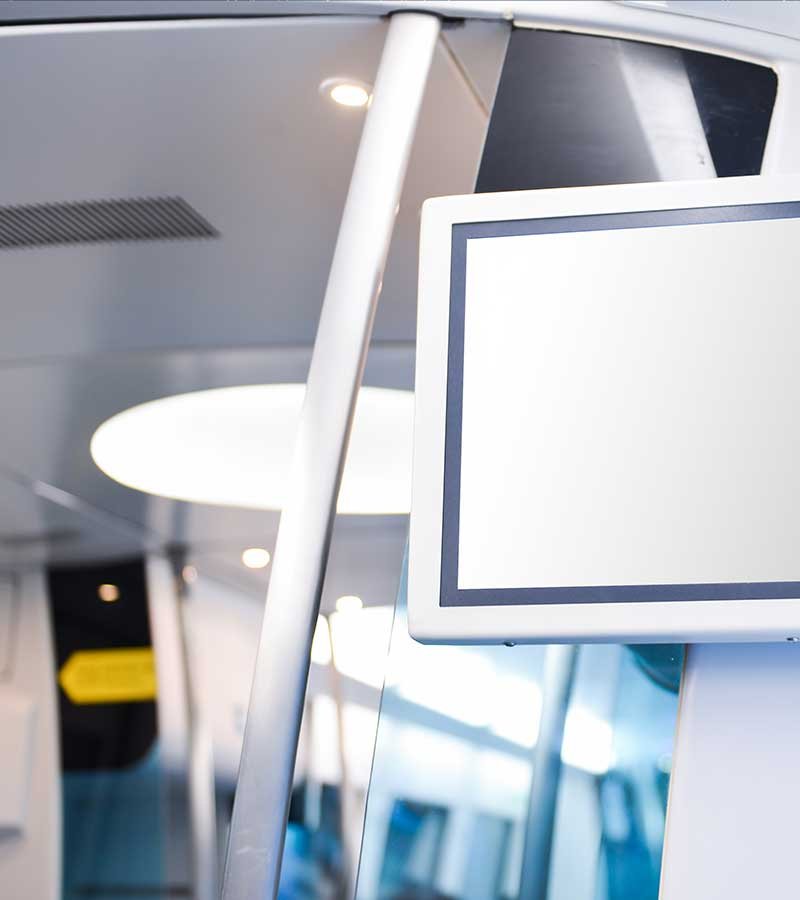 LCD screen in a bus LCD screen in a bus<br />