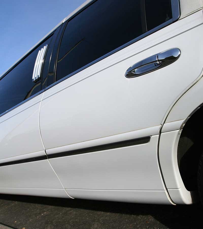 white stretch limo close up white stretch limo close up<br />